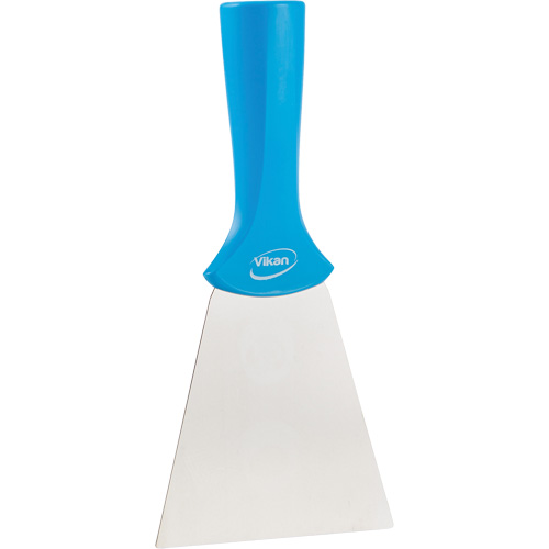 Grattoir en acier inoxydable avec poign&eacute;e montable sur manche, Bleu, 4" la x 8" lo Distribution Industrielle GC