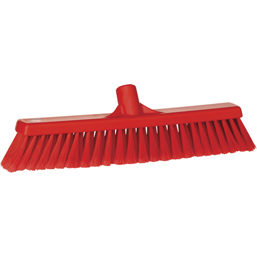 Fine Particle Push Broom, Fine/Split Bristles, 16-1/4", Polypropylene, Red Distribution Industrielle GC