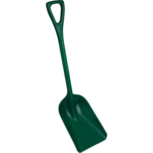 Pelle monobloc perceptible par d&eacute;tecteur de m&eacute;tal, Lame 10" x 14", Longueur de 37-1/2", Plastique, Vert Distribution Industrielle GC