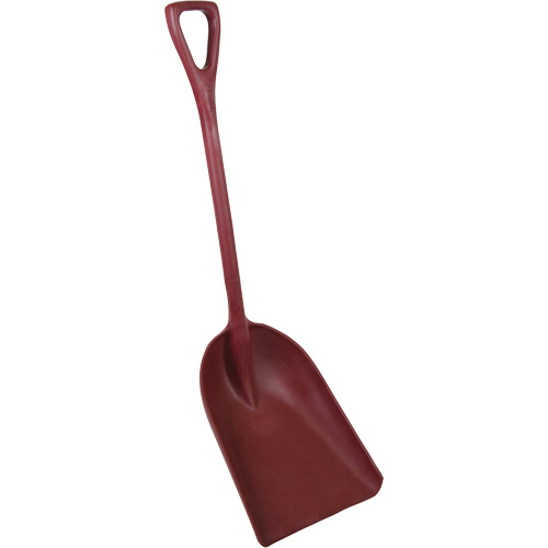 Pelle monobloc perceptible par d&eacute;tecteur de m&eacute;tal, Lame 13-3/4" x 17", Longueur de 42-1/2", Plastique, Rouge Distribution Industrielle GC