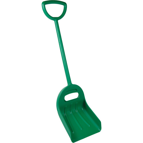 Pelle large &agrave; double prise, Lame 14" x 18", Longueur de 47-1/2", Plastique, Vert Distribution Industrielle GC
