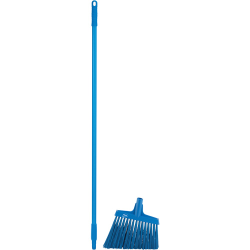 Angle Broom Head with Handle, X-Coarse Bristles, 12", Polyester, Blue Distribution Industrielle GC