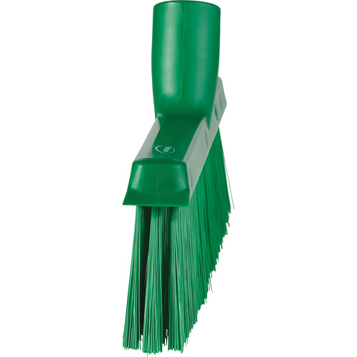 Dustpan Broom with Angled Thread, Medium Bristles, 10", Polyester, Green Distribution Industrielle GC