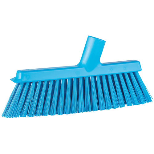 Dustpan Broom with Angled Thread, Medium Bristles, 10", Polyester, Blue Distribution Industrielle GC