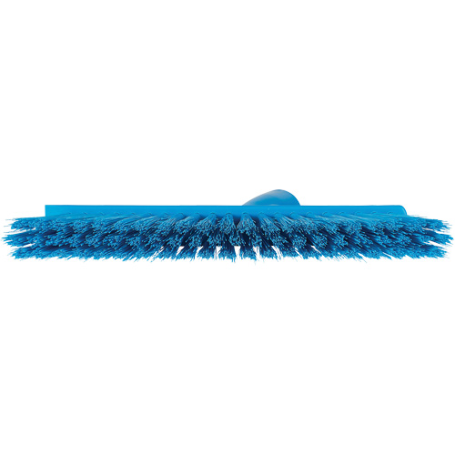Dustpan Broom with Angled Thread, Medium Bristles, 10", Polyester, Blue Distribution Industrielle GC