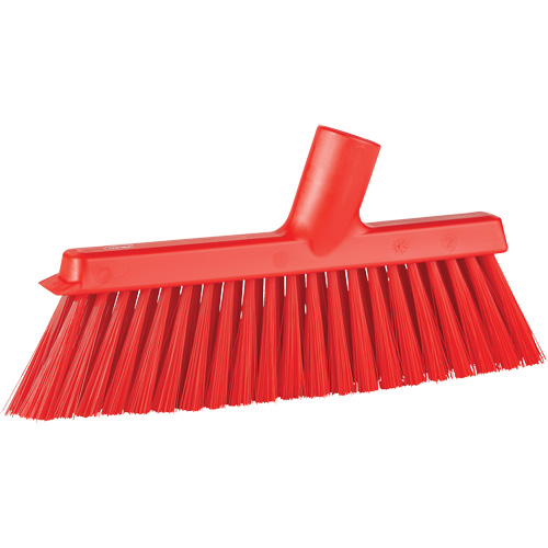Dustpan Broom with Angled Thread, Medium Bristles, 10", Polyester, Red Distribution Industrielle GC