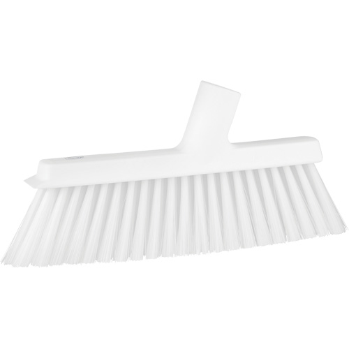 Dustpan Broom with Angled Thread, Medium Bristles, 10", Polyester, White Distribution Industrielle GC