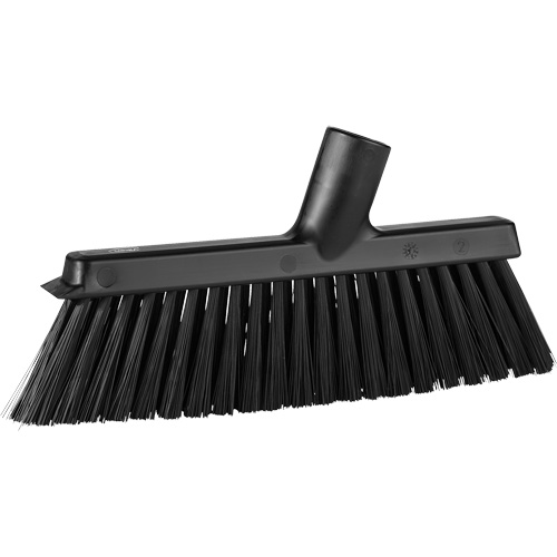 Dustpan Broom with Angled Thread, Medium Bristles, 10", Polyester, Black Distribution Industrielle GC