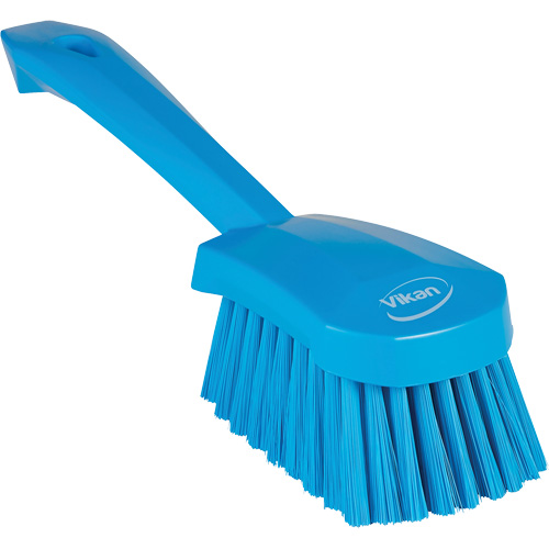 Brosse &agrave; r&eacute;curer avec manche court, Soies Doux, Longueur de 10-1/2", Bleu Distribution Industrielle GC