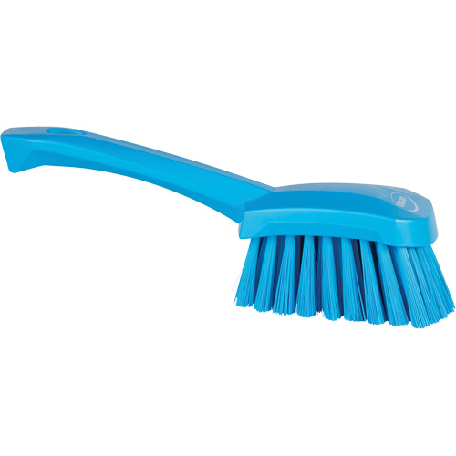 Brosse &agrave; r&eacute;curer avec manche court, Soies Doux, Longueur de 10-1/2", Bleu Distribution Industrielle GC