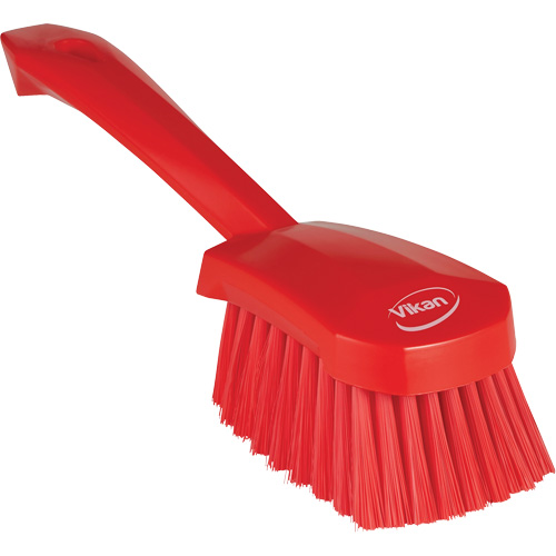Brosse &agrave; r&eacute;curer avec manche court, Soies Doux, Longueur de 10-1/2", Rouge Distribution Industrielle GC