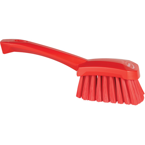 Brosse &agrave; r&eacute;curer avec manche court, Soies Doux, Longueur de 10-1/2", Rouge Distribution Industrielle GC