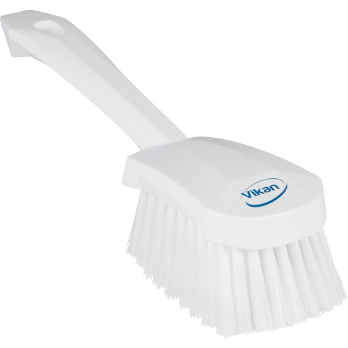 Brosse &agrave; r&eacute;curer avec manche court, Soies Doux, Longueur de 10-1/2", Blanc Distribution Industrielle GC