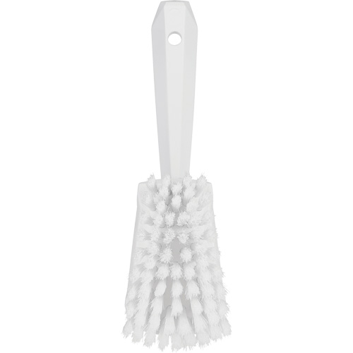 Brosse &agrave; r&eacute;curer avec manche court, Soies Doux, Longueur de 10-1/2", Blanc Distribution Industrielle GC