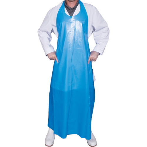 Tablier Top Dog de 6 mil, Polyur&eacute;thane, 50" lo x Bleu Distribution Industrielle GC