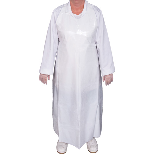 Tablier Top Dog de 6 mil, Polyur&eacute;thane, 50" lo x Blanc Distribution Industrielle GC