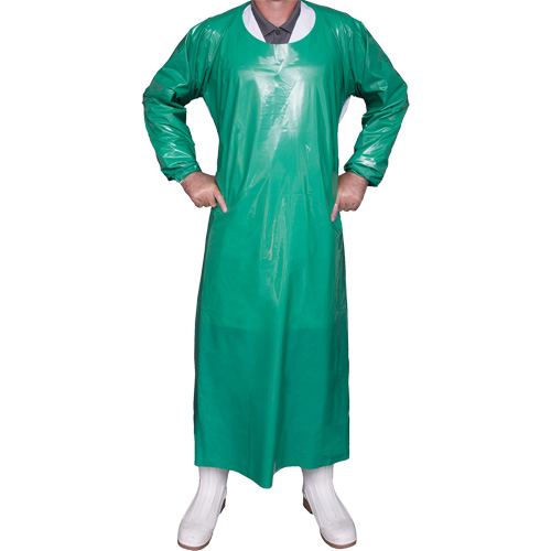 Top Dog 6 Mil. Gown, X-Large, Green, Polyurethane Distribution Industrielle GC