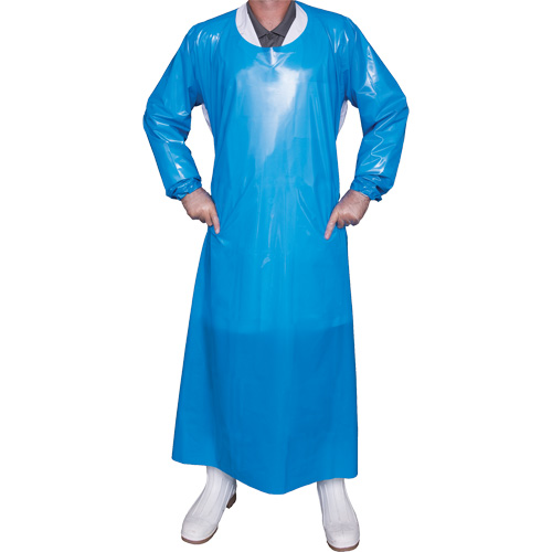 Top Dog 6 Mil. Gown, X-Large, Blue, Polyurethane Distribution Industrielle GC
