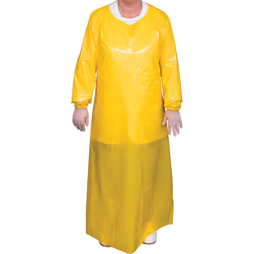 Top Dog 6 Mil. Gown, Large, Yellow, Polyurethane Distribution Industrielle GC