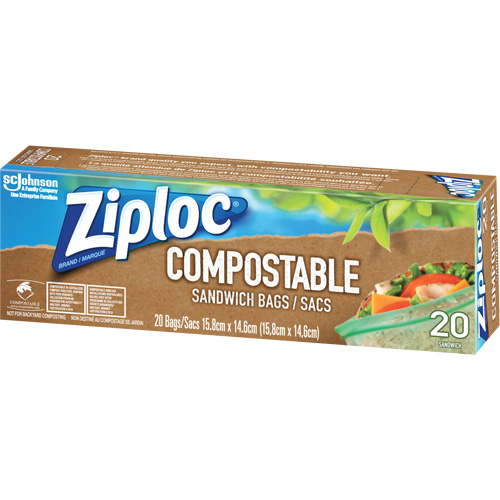 Sacs &agrave; sandwich compostables Ziploc Distribution Industrielle GC
