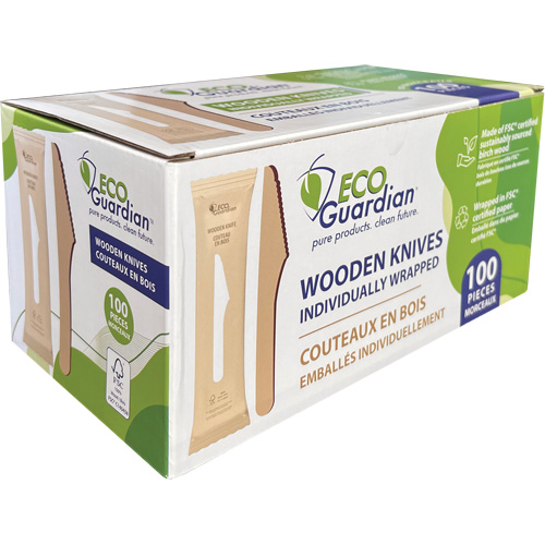 Individually Wrapped Wooden Knives Distribution Industrielle GC