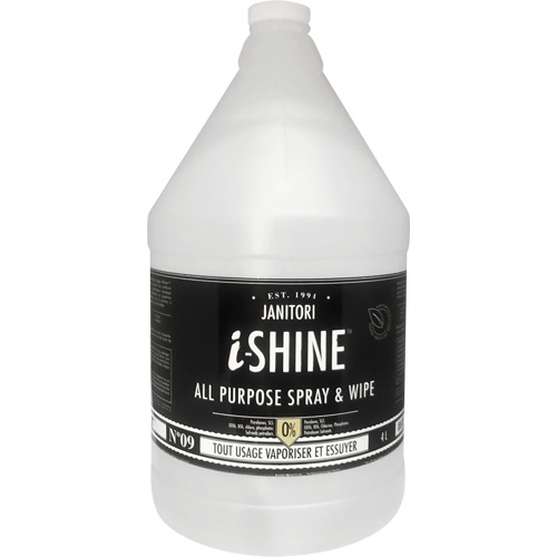 Janitori All-Purpose i-Shine Spray & Wipe, 4 L, Jug Distribution Industrielle GC