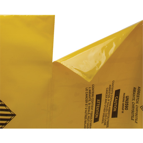 Doublures pour d&eacute;chets dangereux, Amiante, 40" lo x 26" la, 3 mils Distribution Industrielle GC