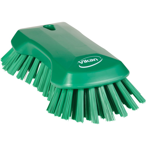Brosse &agrave; main, Soies Tr&egrave;s ferme, Longueur de 9-1/10", Vert Distribution Industrielle GC