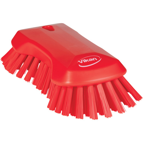Brosse &agrave; main, Soies Tr&egrave;s ferme, Longueur de 9-1/10", Rouge Distribution Industrielle GC