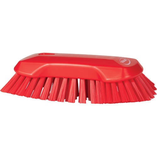 Brosse &agrave; main, Soies Tr&egrave;s ferme, Longueur de 9-1/10", Rouge Distribution Industrielle GC