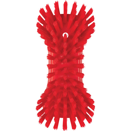 Brosse &agrave; main, Soies Tr&egrave;s ferme, Longueur de 9-1/10", Rouge Distribution Industrielle GC