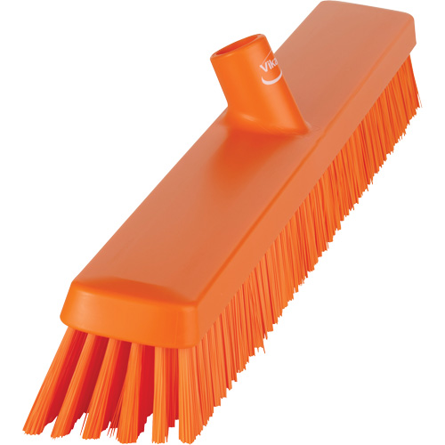 Heavy-Duty Push Broom, Fine/Stiff Bristles, 24", Orange Distribution Industrielle GC