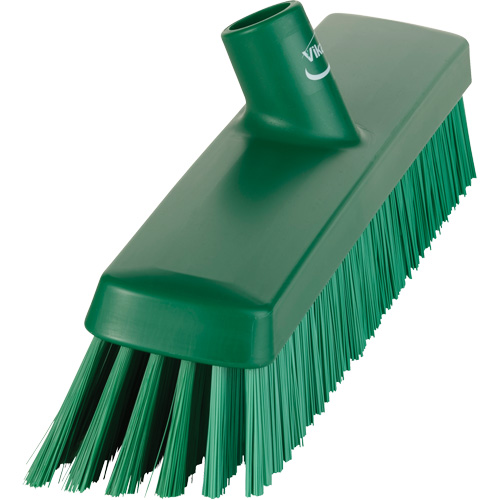 Push Broom Head, Fine/Stiff Bristles, 16-1/2", Polyester/Polypropylene, Green Distribution Industrielle GC