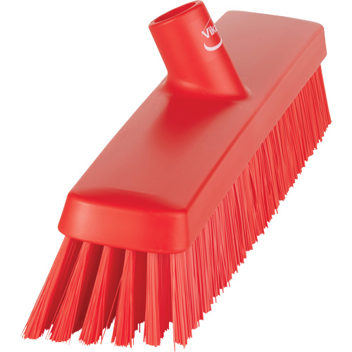 Push Broom Head, Fine/Stiff Bristles, 16-1/2", Polyester/Polypropylene, Red Distribution Industrielle GC