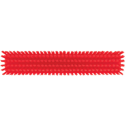 Push Broom Head, Fine/Stiff Bristles, 16-1/2", Polyester/Polypropylene, Red Distribution Industrielle GC