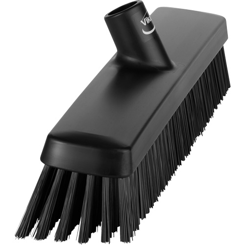 Push Broom Head, Fine/Stiff Bristles, 16-1/2", Polyester/Polypropylene, Black Distribution Industrielle GC