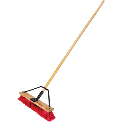 Balai-brosse &agrave; manche renforc&eacute;, 18", Moyen, Soies PVC Distribution Industrielle GC
