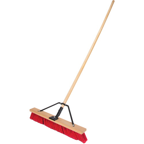 Balai-brosse &agrave; manche renforc&eacute;, 24", Moyen, Soies PVC Distribution Industrielle GC