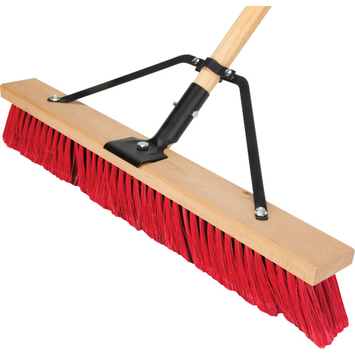 Balai-brosse &agrave; manche renforc&eacute;, 24", Moyen, Soies PVC Distribution Industrielle GC