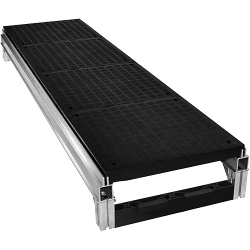 Trousse de plateforme de travail modulaire en aluminium lisse FOUNDATION, 18" la x 72" pr, Capacit&eacute; de 400 lb, Enti&egrave;rement soud&eacute; Distribution Industrielle GC