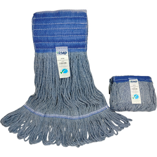 T&ecirc;te de vadrouille &agrave; bande large, Antimicrobien/Finition de plancher/Sp&eacute;cialis&eacute;, Coton/Rayonne/Synth&eacute;tique, Style Boucle Distribution Industrielle GC
