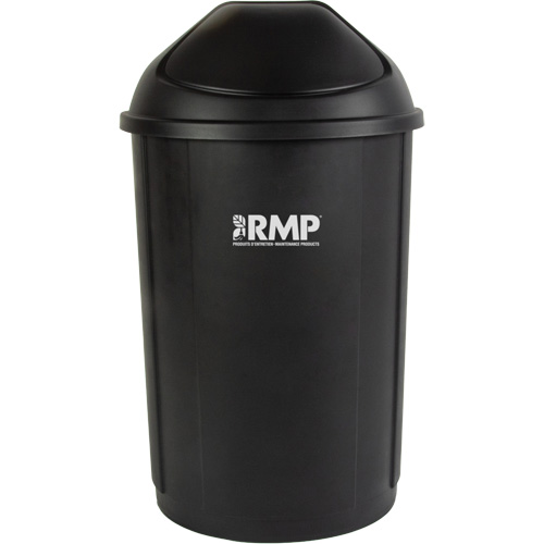 Bac &agrave; d&eacute;chets demi-rond avec couvercle, Poly&eacute;thyl&egrave;ne, 21 gal. US Distribution Industrielle GC