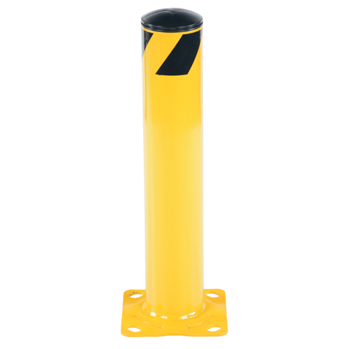 Safety Bollard, Steel, 24" H x 4.5" W, Yellow Distribution Industrielle GC