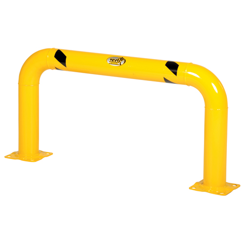 Garde-corps &agrave; profil &eacute;lev&eacute; pour machines, 4' la x 2' h, Jaune Distribution Industrielle GC