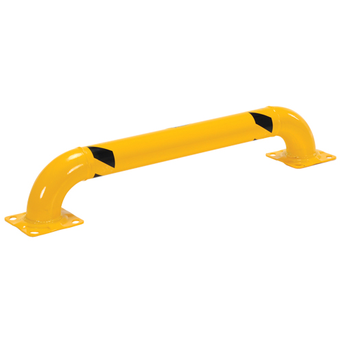 Garde-corps &agrave; profil bas pour rayonnages, 4' la x 0,75' h, Jaune Distribution Industrielle GC