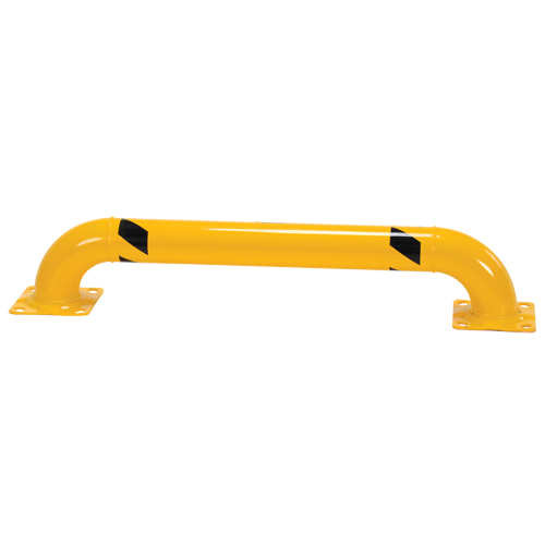 Garde-corps &agrave; profil bas pour rayonnages, 4' la x 0,75' h, Jaune Distribution Industrielle GC