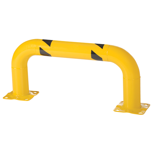 Garde-corps &agrave; profil bas pour rayonnages, 3' la x 1,4' h, Jaune Distribution Industrielle GC