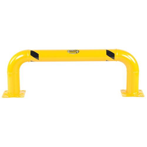 Garde-corps &agrave; profil bas pour rayonnages, 4' la x 1,4' h, Jaune Distribution Industrielle GC