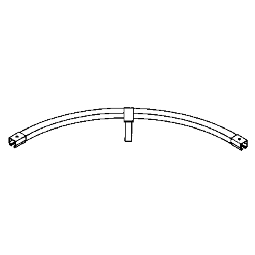 Floor Mounted 90° Curved Curtain Partition Track, 3' L Distribution Industrielle GC