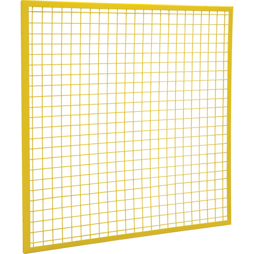 Composantes pour partitions & cloisons grillag&eacute;es - Panneaux, 4' h x 4' la, Jaune Distribution Industrielle GC